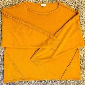 Garnet Hill cashmere sweater with Braided Details